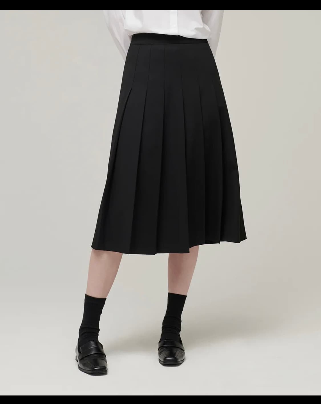 플리츠 미디 스커트 상품이미지3