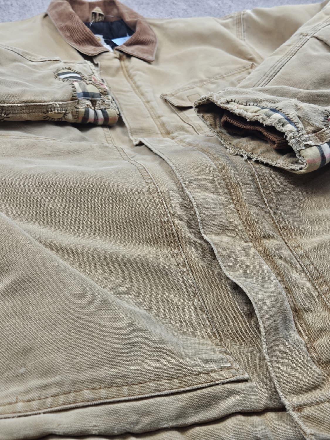 칼하트 버버리 리페어 캔버스 초어 워크 자켓 (상세설명참조)/ 10255 상품이미지6