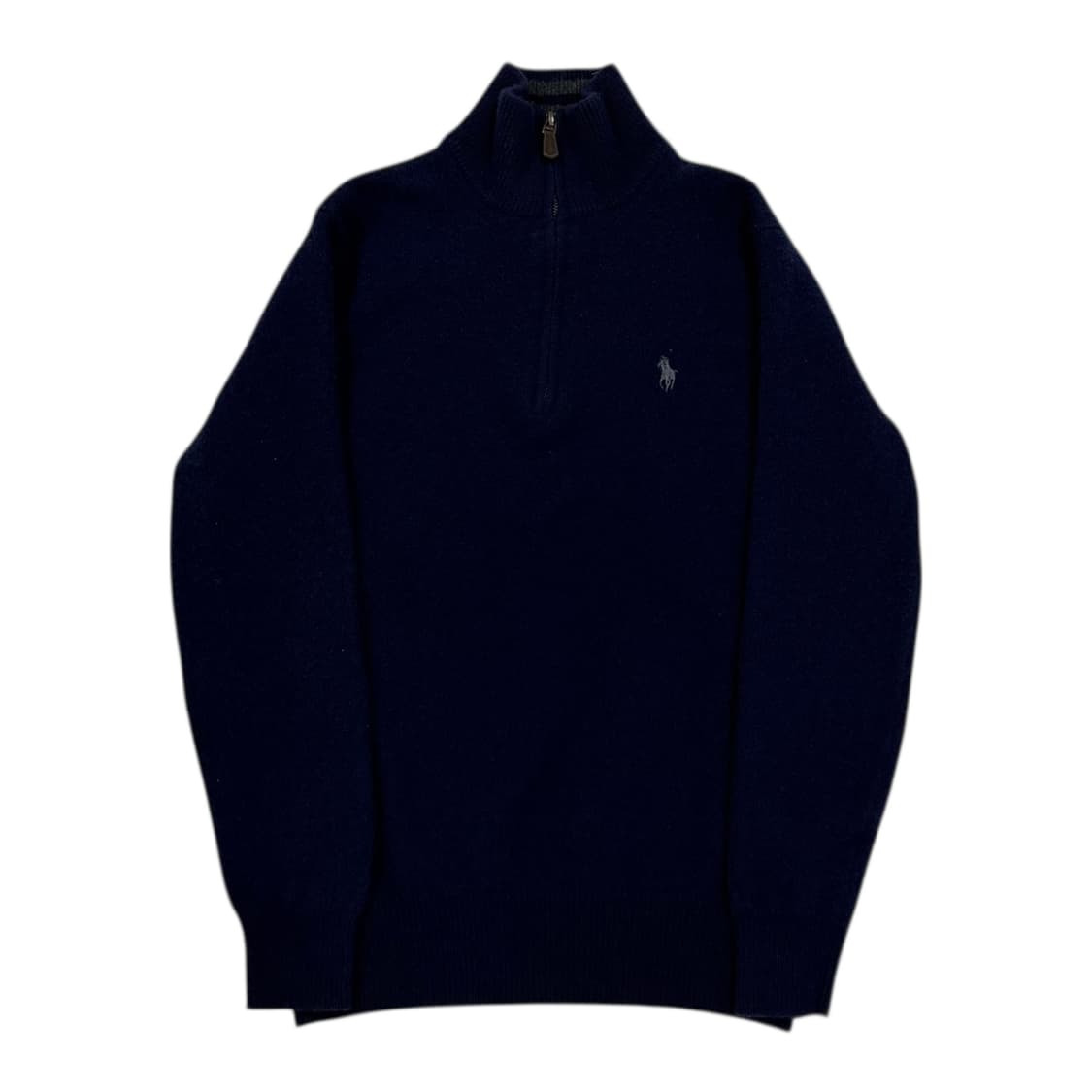 폴로 랄프로렌 울 캐시미어 쿼터 반집업 니트 네이비 S 상품이미지1