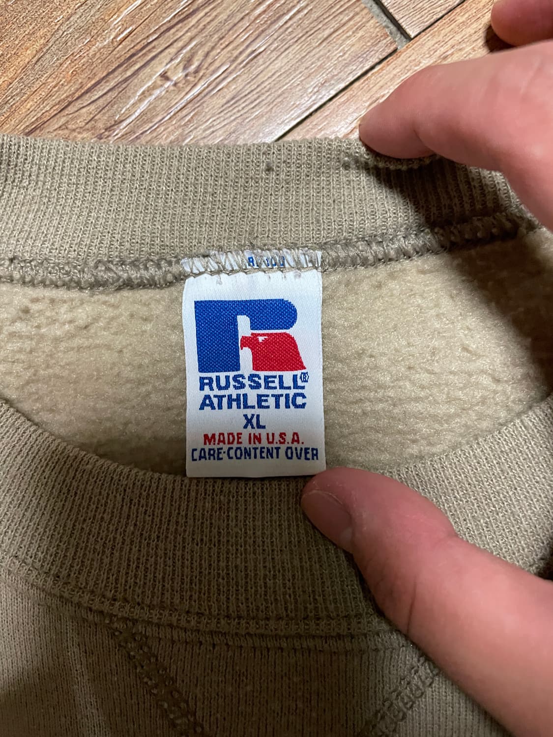 90s 러셀 애슬레틱 스웻셔츠 탄(황갈색) XL 미제🇺🇸 상품이미지2
