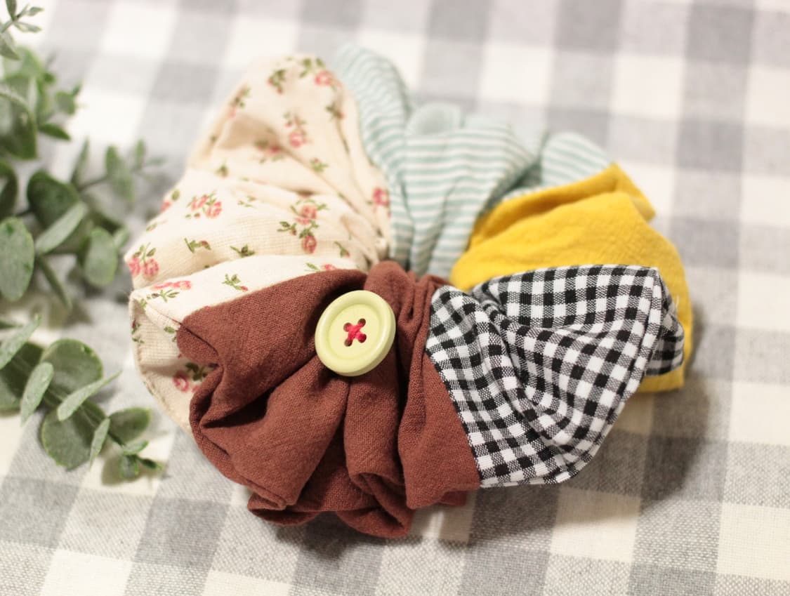 핸드메이드 모리걸 패치워크 스크런치 * 패치슈슈 상품이미지2