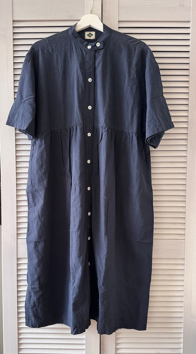 빈티지 모크넥 코튼 반팔 원피스 상품이미지2