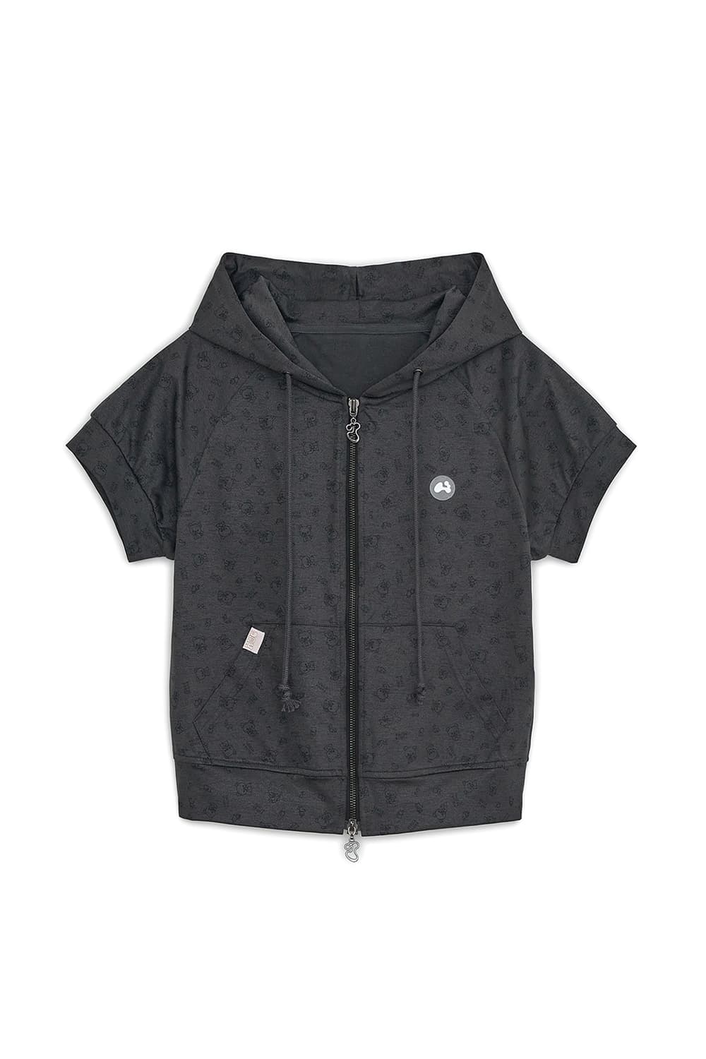 허그유어스킨 코리락쿠마 프린트 후드집업 반팔 후드 리락쿠마 후디 쿠마미미 상품이미지1