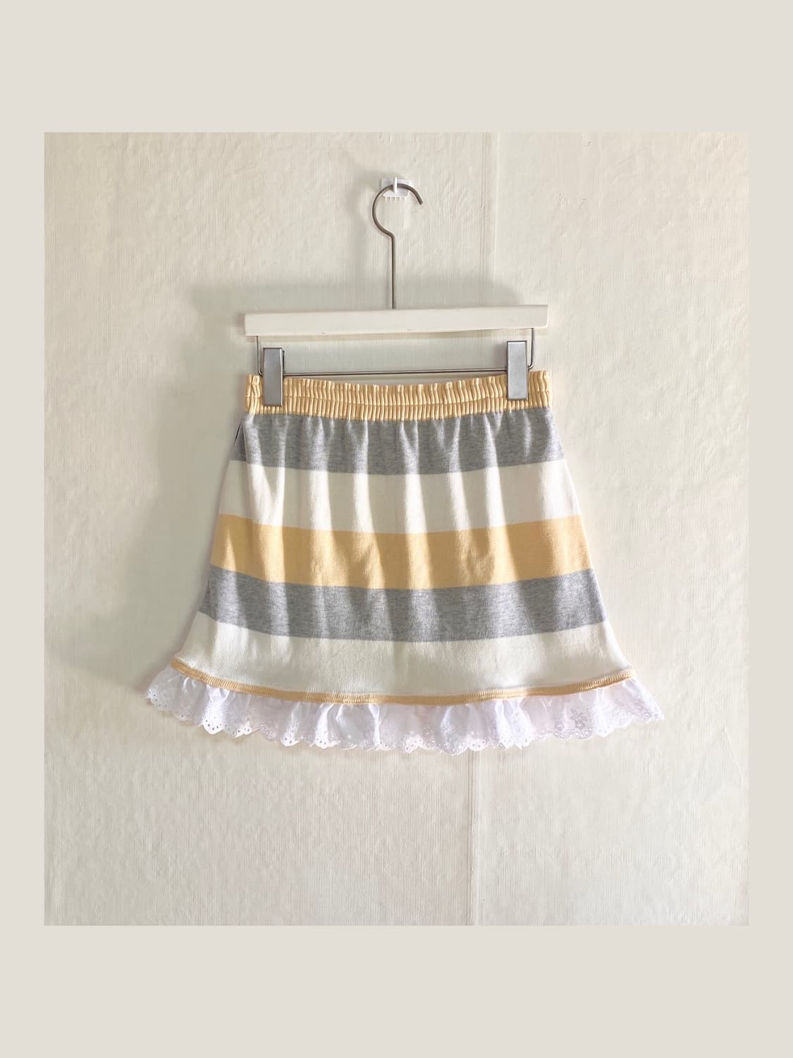 Purple College Patch Lace-Up Mini Skirt 상품이미지2