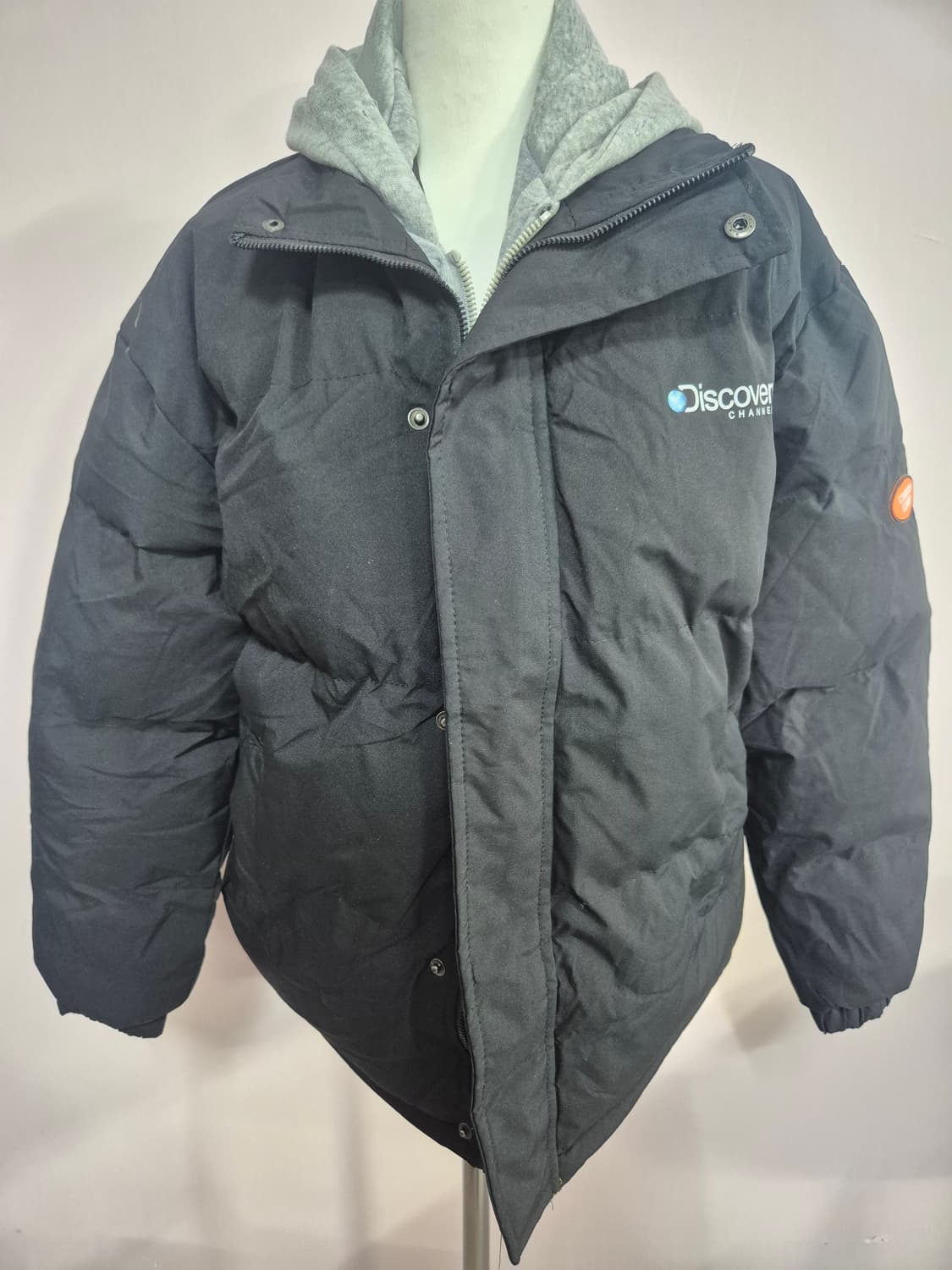디스커버리 채널 후드 탈부착 패딩 블랙 상품이미지1