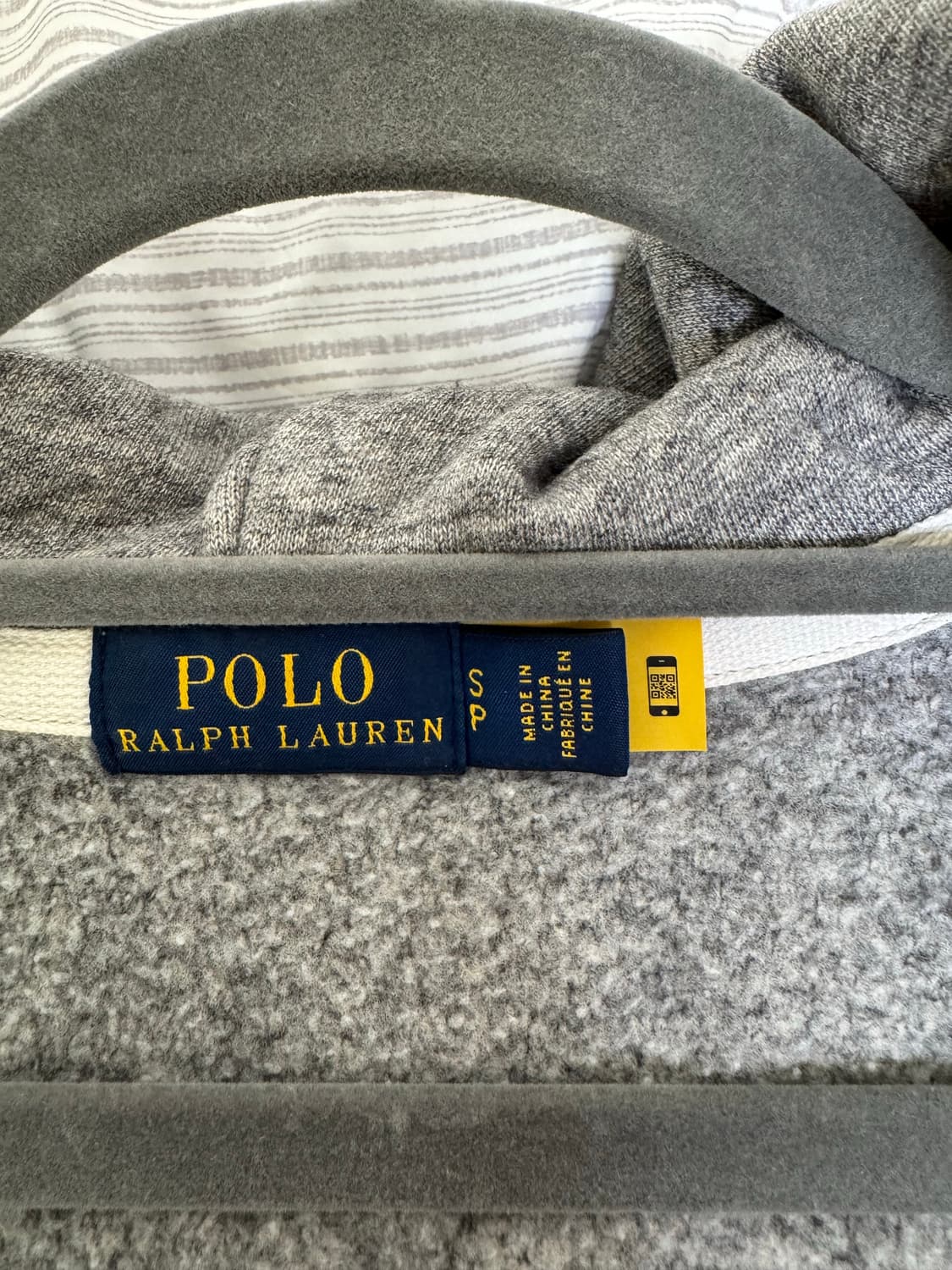 폴로 랄프로렌 포니 로고 여성 후드집업 그레이 S사이즈 상품이미지3