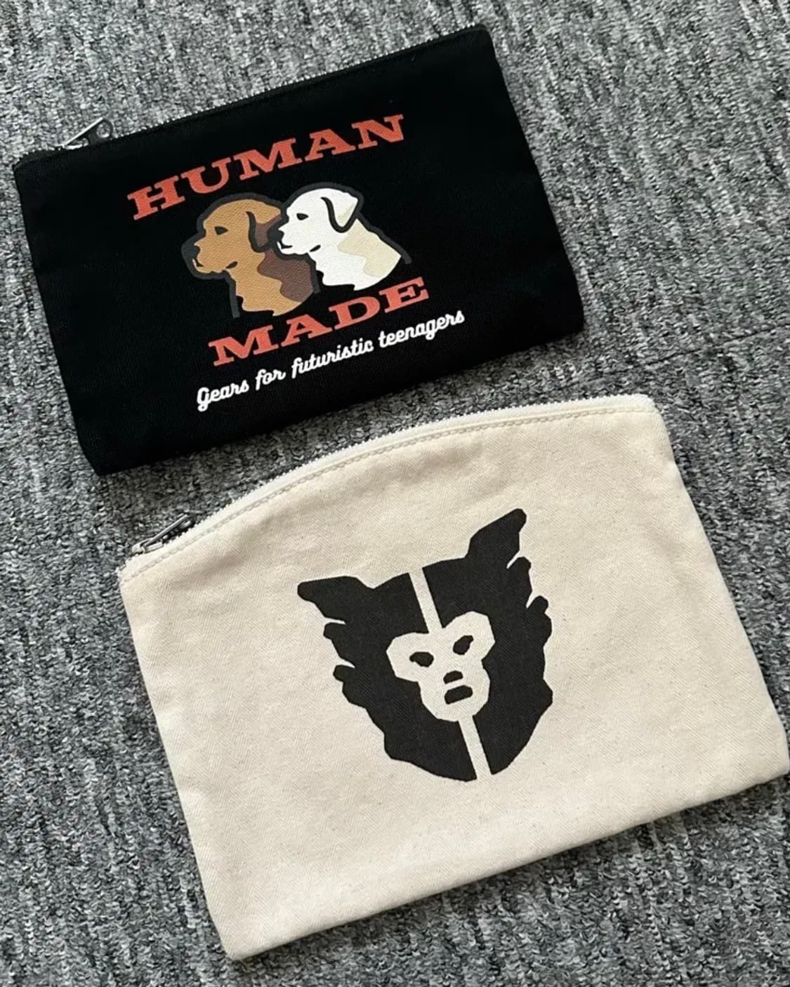 일괄판매 가격!) 휴먼메이드 뱅크 파우치 화이트 & 블랙 상품이미지1