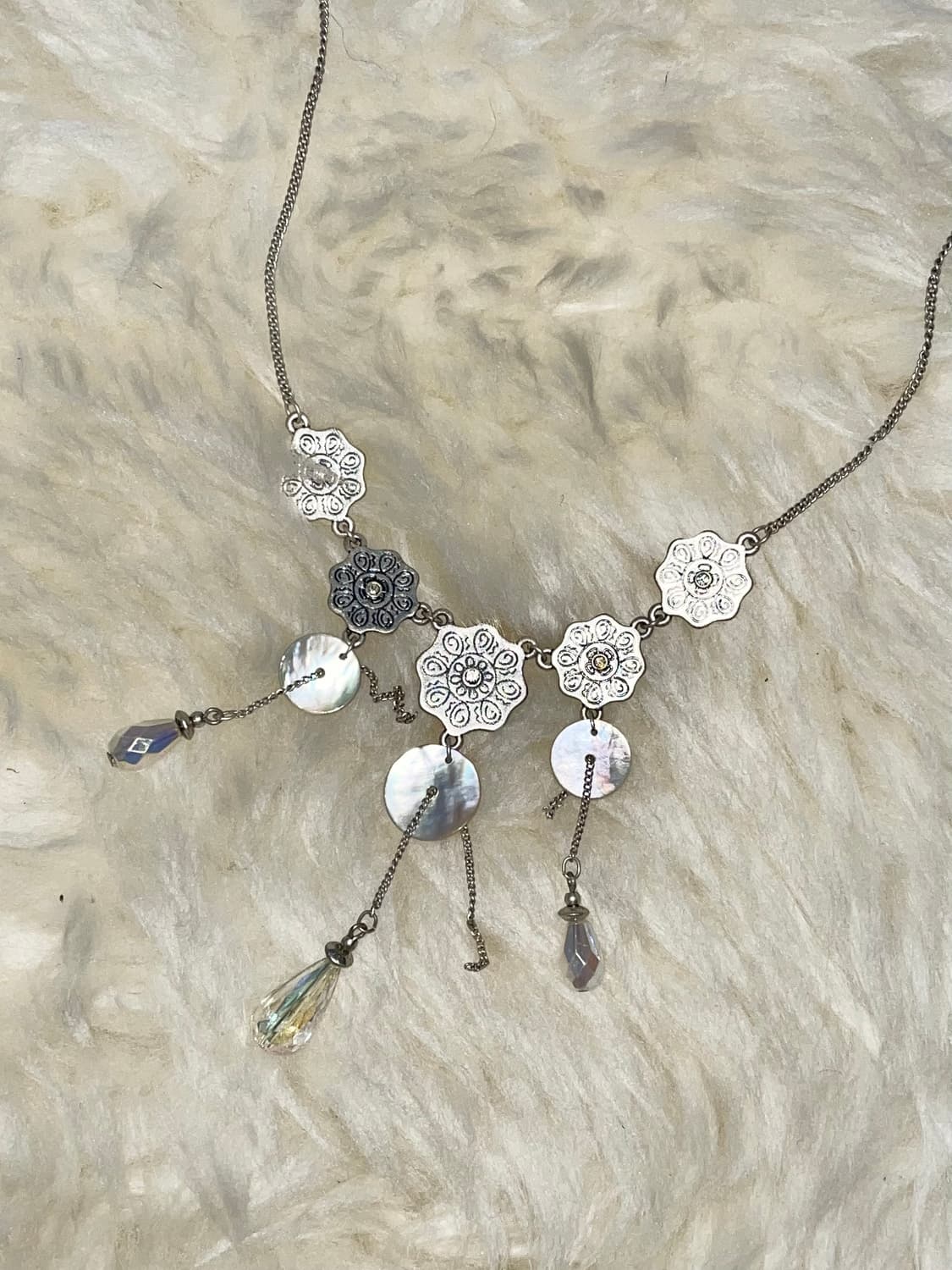 오리엔탈 자개 드롭 네크리스 상품이미지4