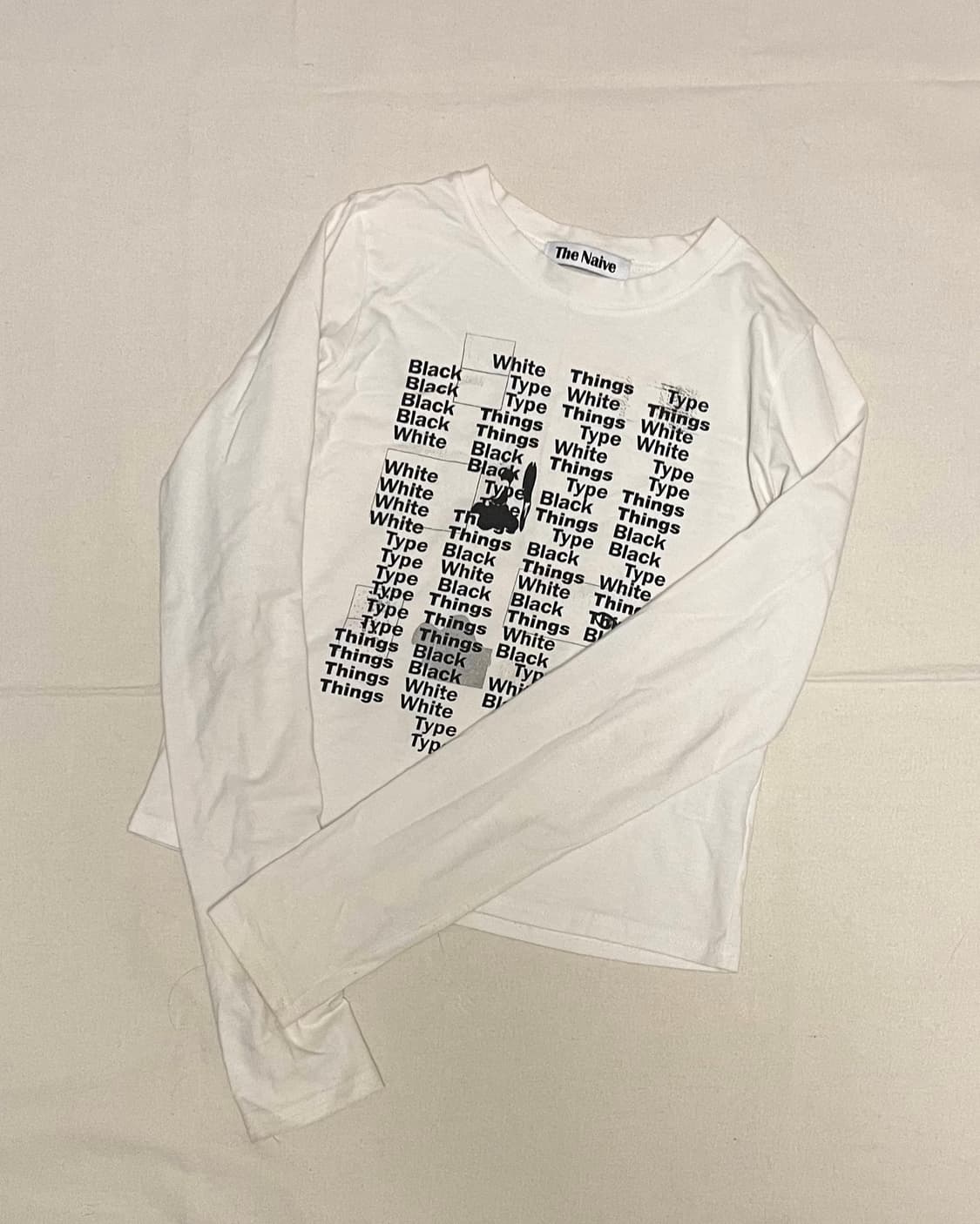 white lettering long sleeve 상품이미지2