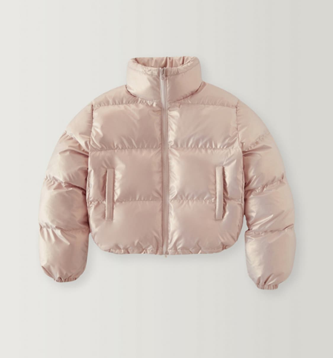 라퍼지 포 우먼 글로시 크롭 푸퍼 패딩 글로시 핑크 상품이미지2