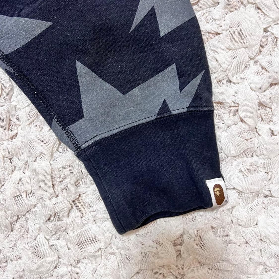 베이프 베이프 스타 패턴 루즈 핏 풀오버 후드 상품이미지5