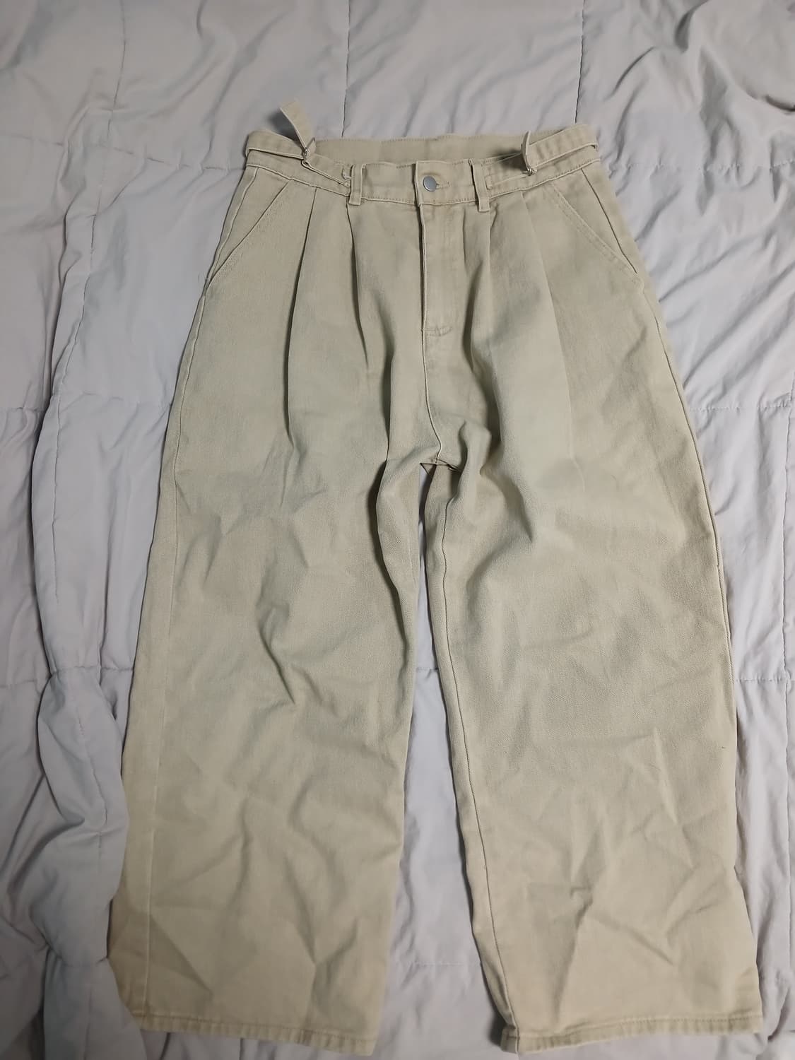 와이드 치노 팬츠 바지 베이지 상품이미지1