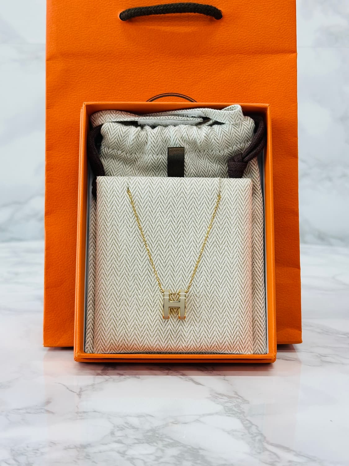 [풀구성] 에르메스 팝아슈 마롱글라세 골드 라지 상품이미지1