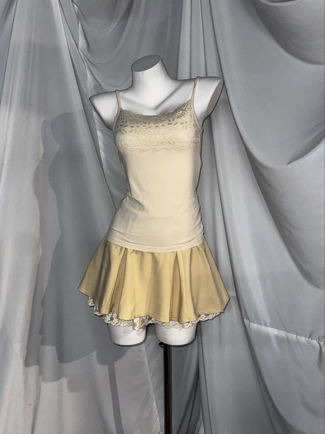 리즈리사 하치깔 러블리 히메갸루 아일렛 리본 오픈숄더 코디세트  상품이미지3