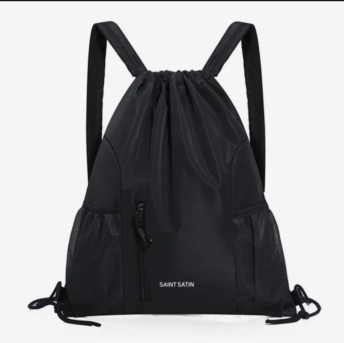 세인트새틴 코버 짐색 백팩 신발주머니_블랙 상품이미지1