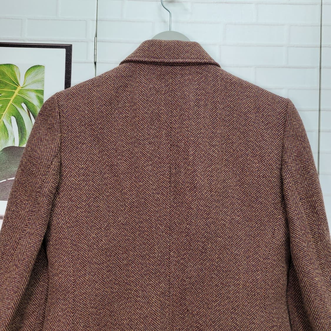 폴로랄프로렌 QR 인증 헤링본 트위드 블레이저 자켓 0사이즈 새상품급 상품이미지4