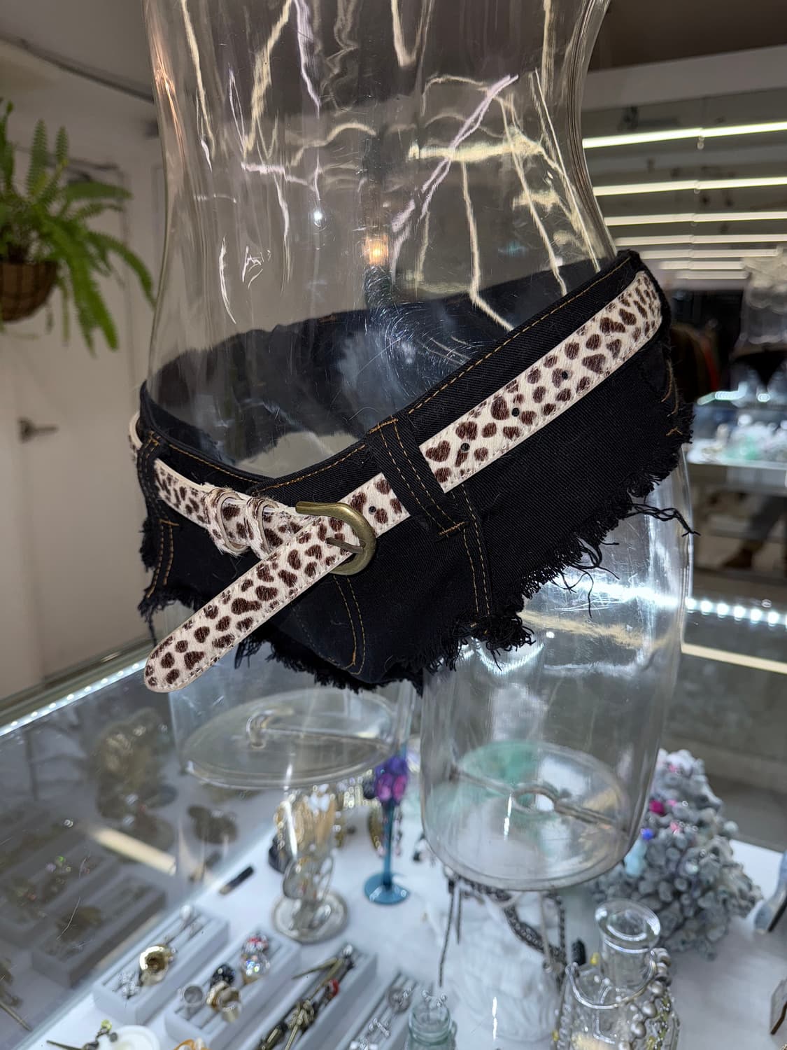 calf hair thin belt 상품이미지1