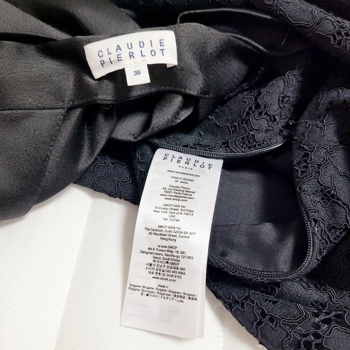 클로디피에로 원피스 드레스 리본 백트임 펀칭레이스 (55) 상태최상 상품이미지8