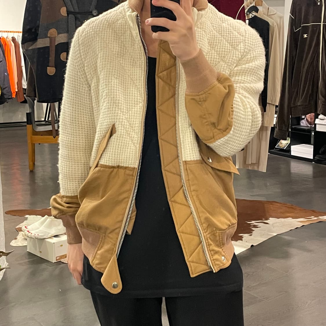 사카이 16aw 니트 도킹 봄버 자켓 상품이미지5