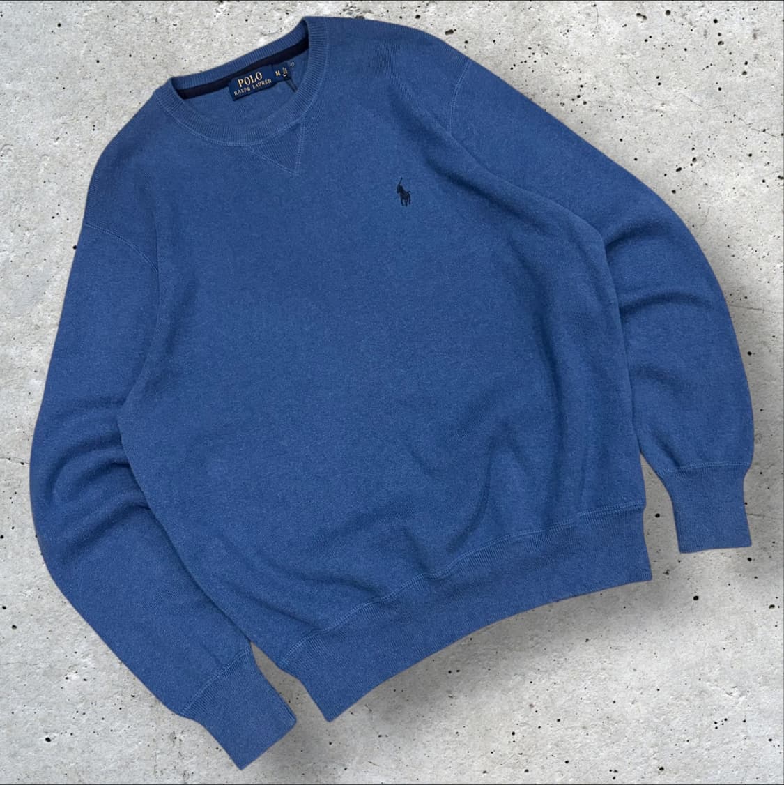 [M] 폴로 랄프로렌 코튼 니트 블루 맨투맨 C384 상품이미지1