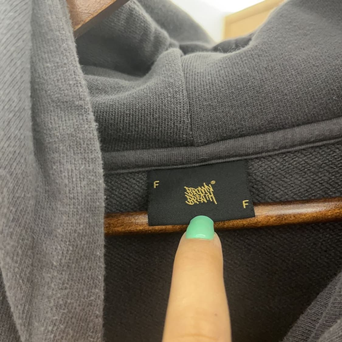 브라운브레스 Y2K 그레이핑크 크롭 후드티 F C06810 상품이미지5