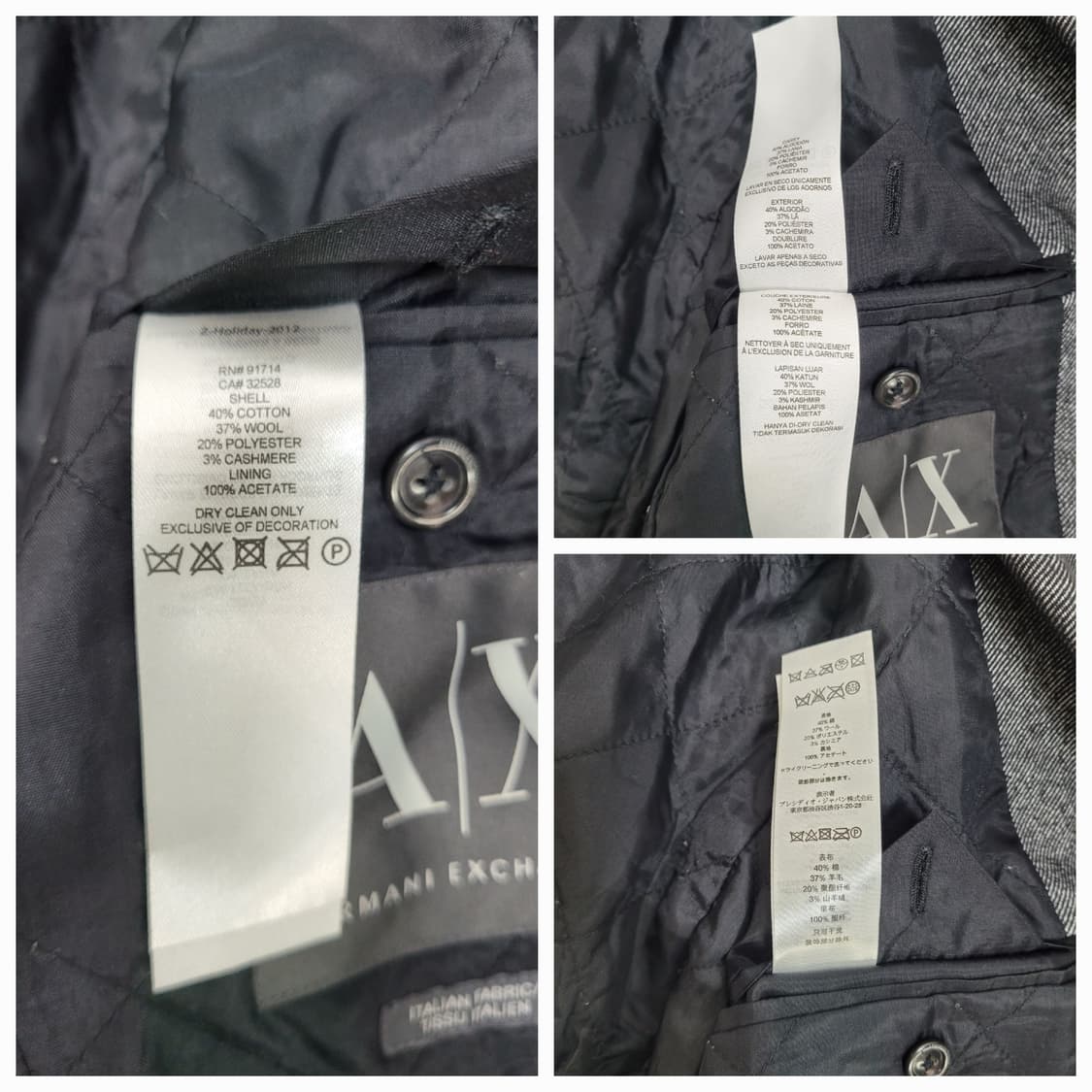 ARMANI 아르마니 익스체인지 코튼 자켓 / 남 L
 상품이미지8