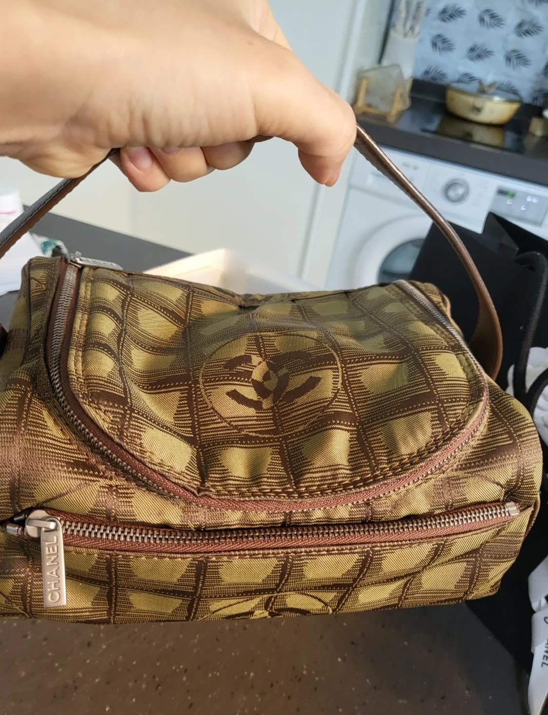 세일!정품 풀세트 샤넬 트래블 라인 토드겸 클러치 백 브라운 상품이미지6