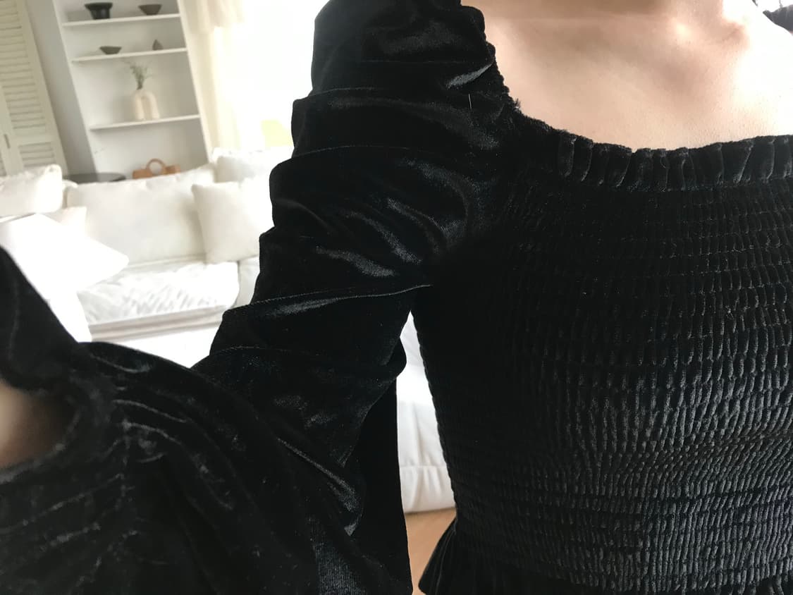 vintage velvet smoke top 상품이미지4