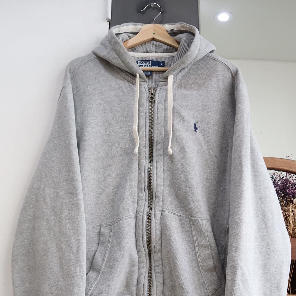 폴로 그레이 후드집업 상품이미지2