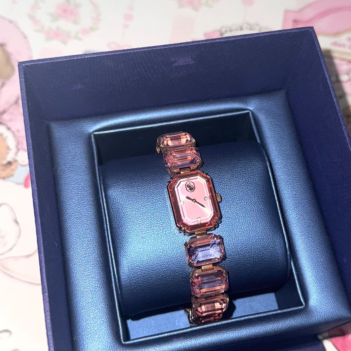 스와로브스키 핑크 밀레니아 워치 시계 상품이미지3