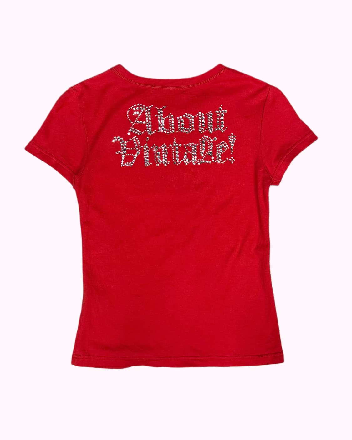 cubic lettering red crop t-shirt 상품이미지5
