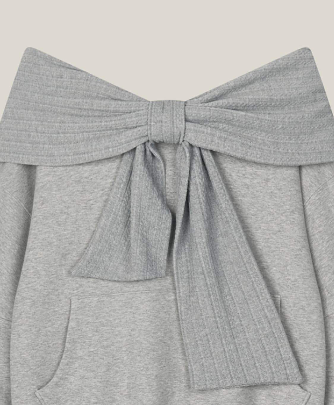 [품절상품,새상품] 더티스 Thetis 리본 오프숄더 후디 상품이미지5