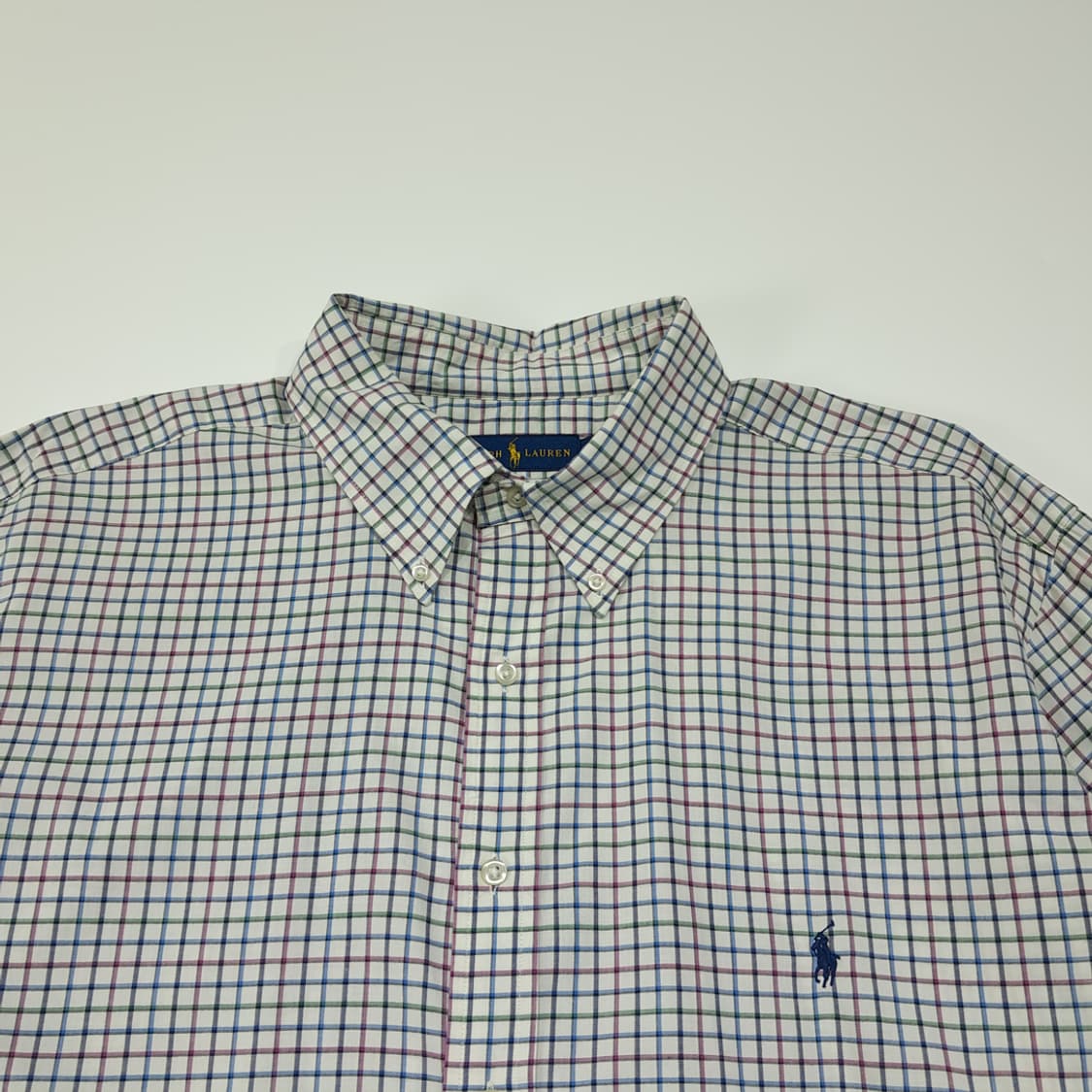 CL402 2XB 폴로 코튼 태터솔체크 버튼다운 멀티 셔츠 남방 상품이미지2