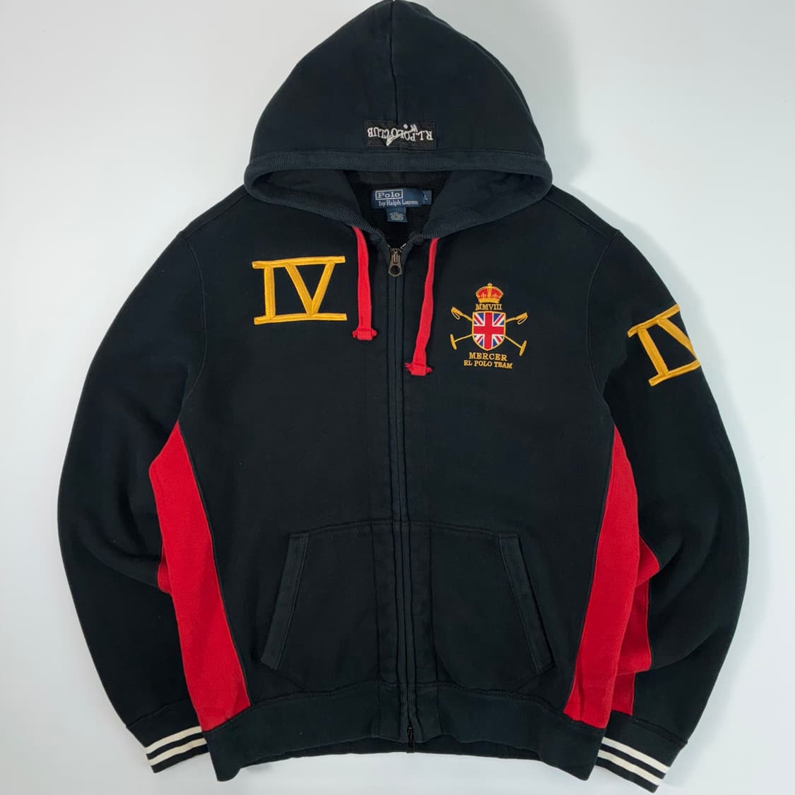 Polo 폴로 랄프로렌 mercer club 자수 블랙 후드집업 상품이미지1