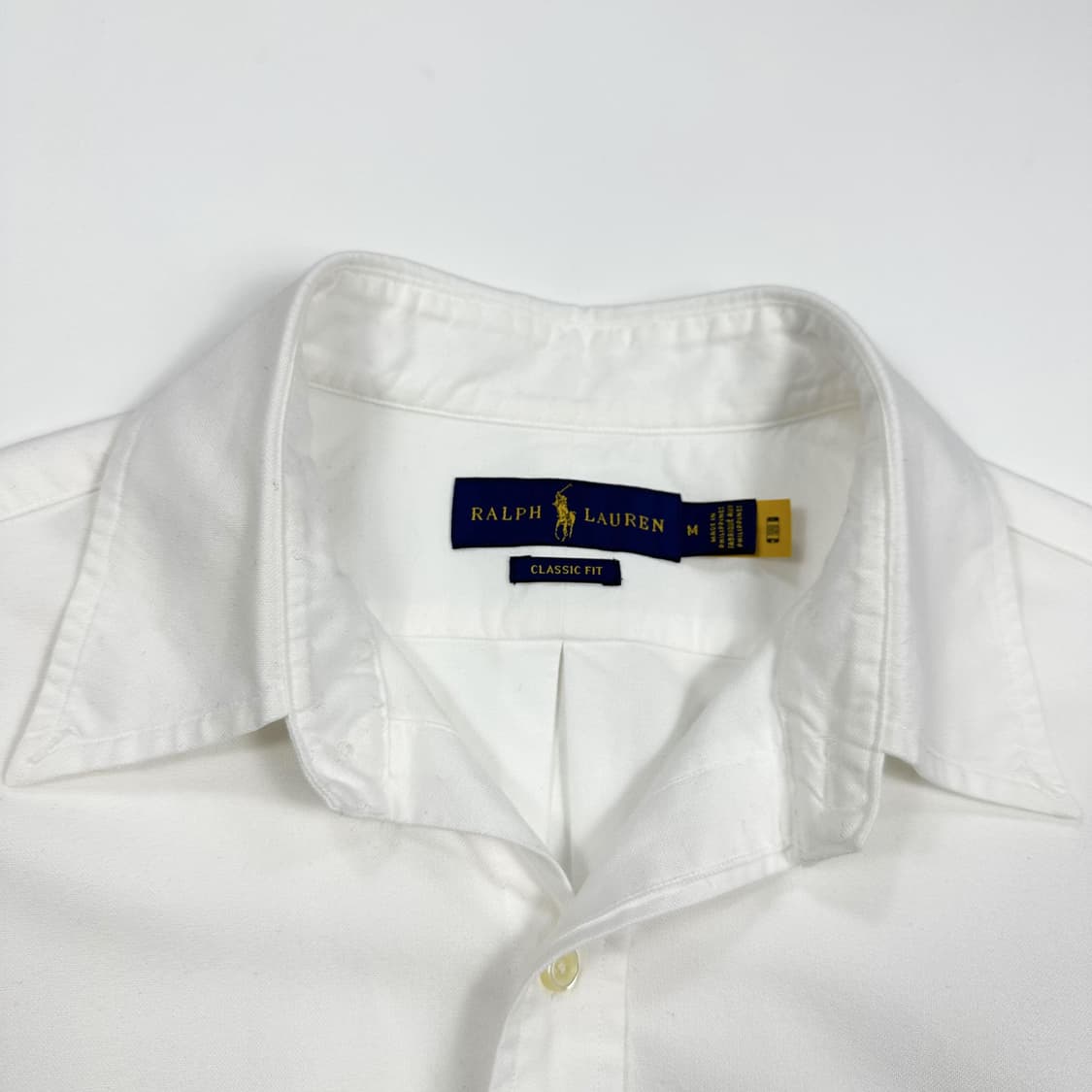 폴로 랄프로렌 포니 커스텀 핏 화이트 셔츠 (M) 상품이미지5