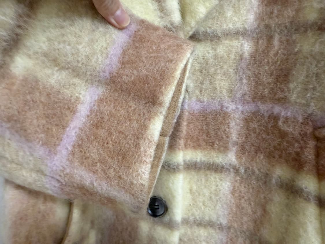 Thursday Island써스데이아일랜드 체크 울져지 롱코트 M 상품이미지4