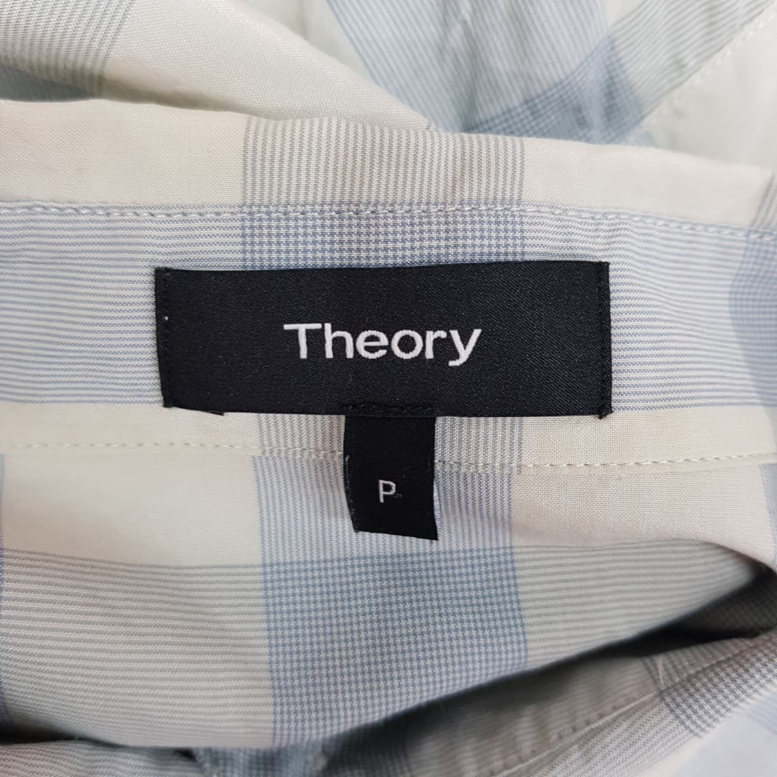 띠어리 Theory  체크 실크 코튼 셔츠 원피스 P사이즈 상품이미지6