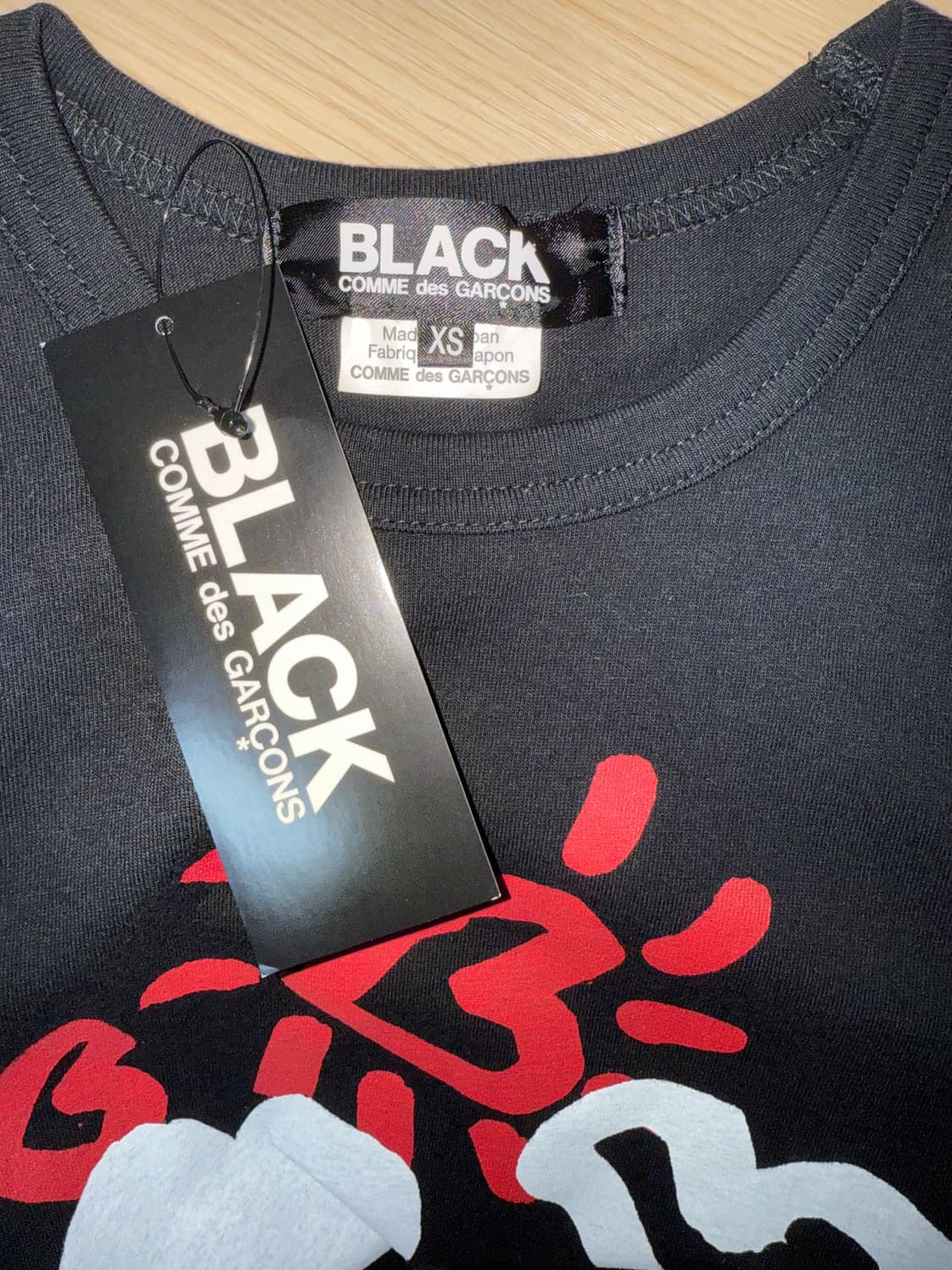 꼼 데 가르송 블랙 xs T-shirts 상품이미지4