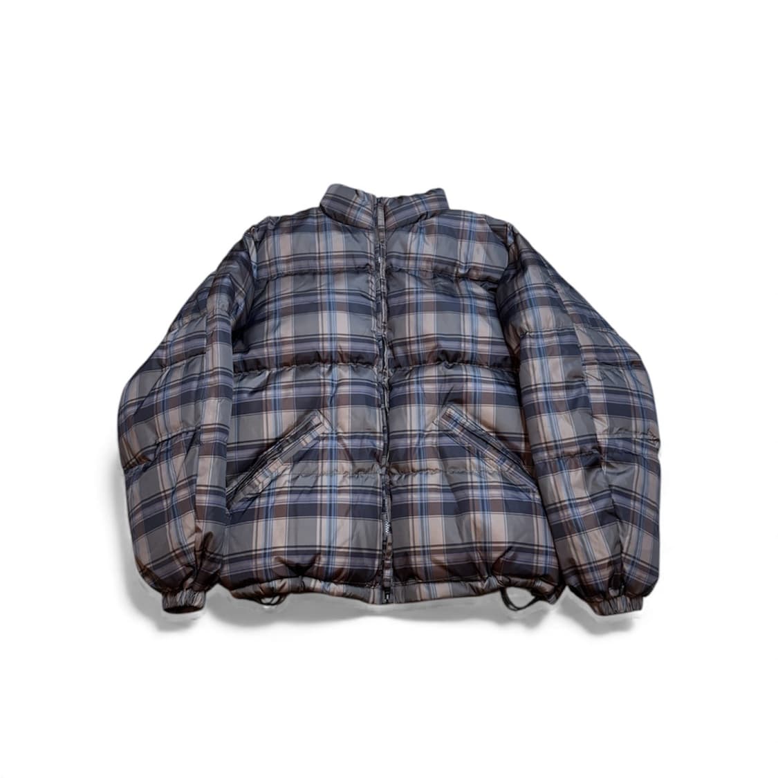 젠틀 커버 타탄 체크 패딩 상품이미지1