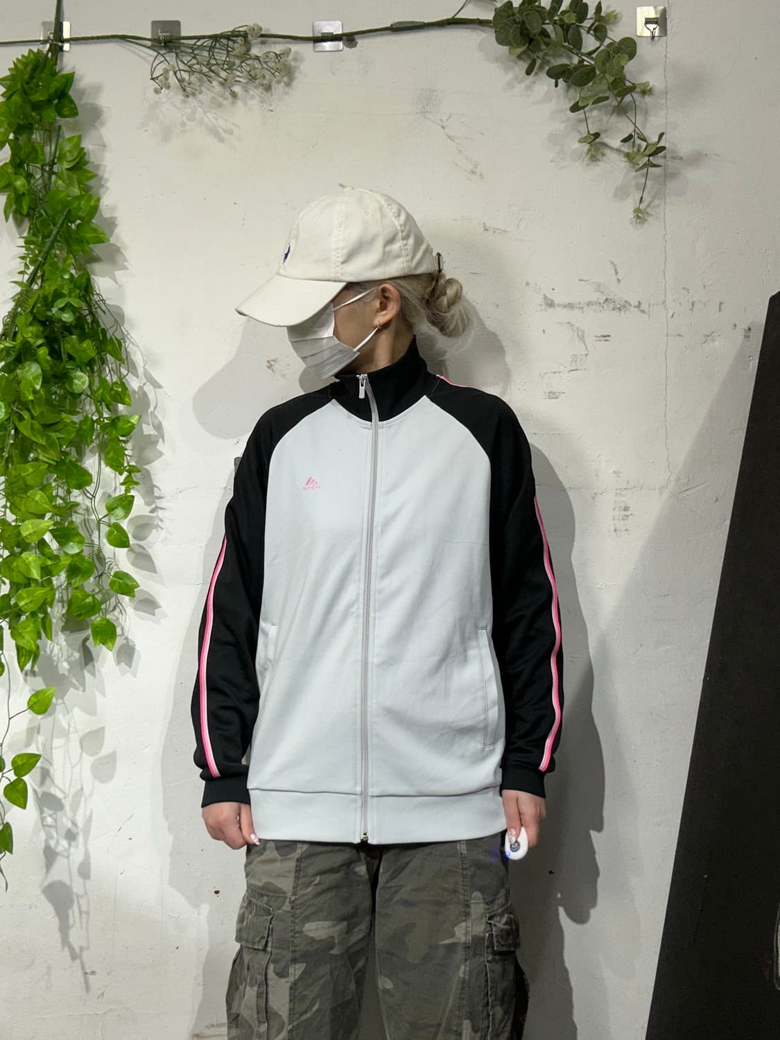 아디다스 블랙 화이트 핑크 삼선 트랙탑 져지 L 상품이미지2