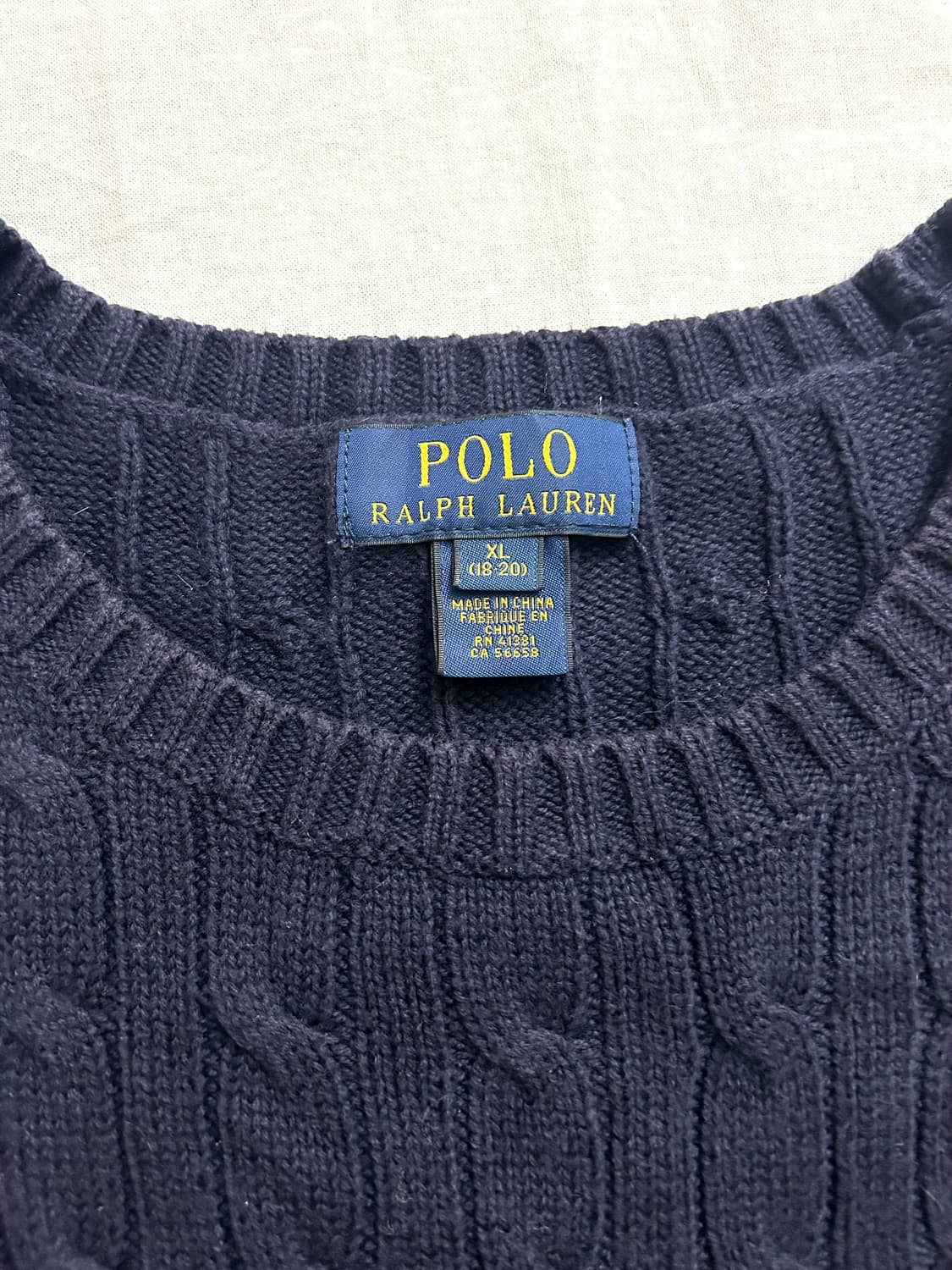 폴로 랄프로렌 네이비 케이블 니트스웨터 상품이미지4