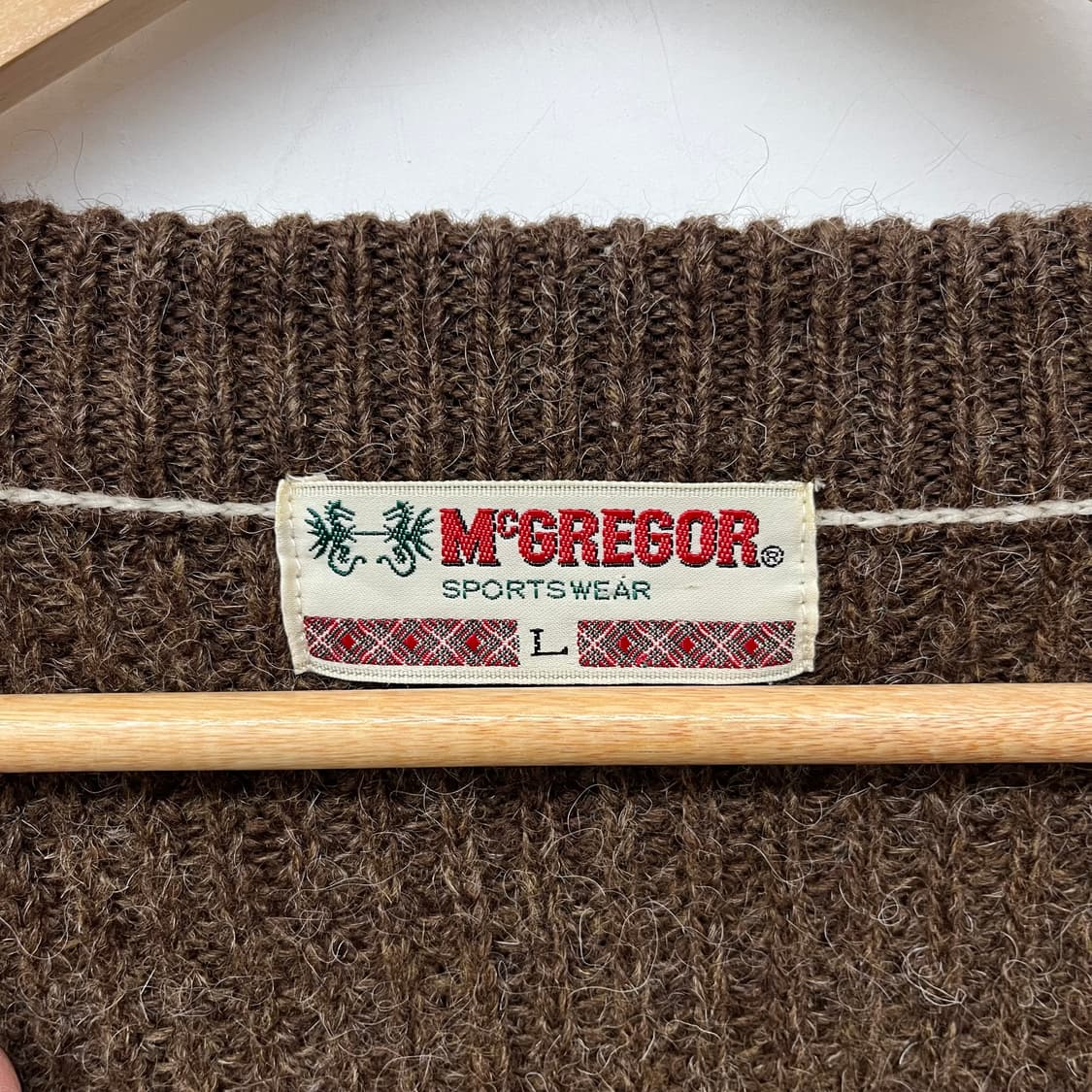 맥그리거 브라운 배색 가디건 남L 상품이미지3