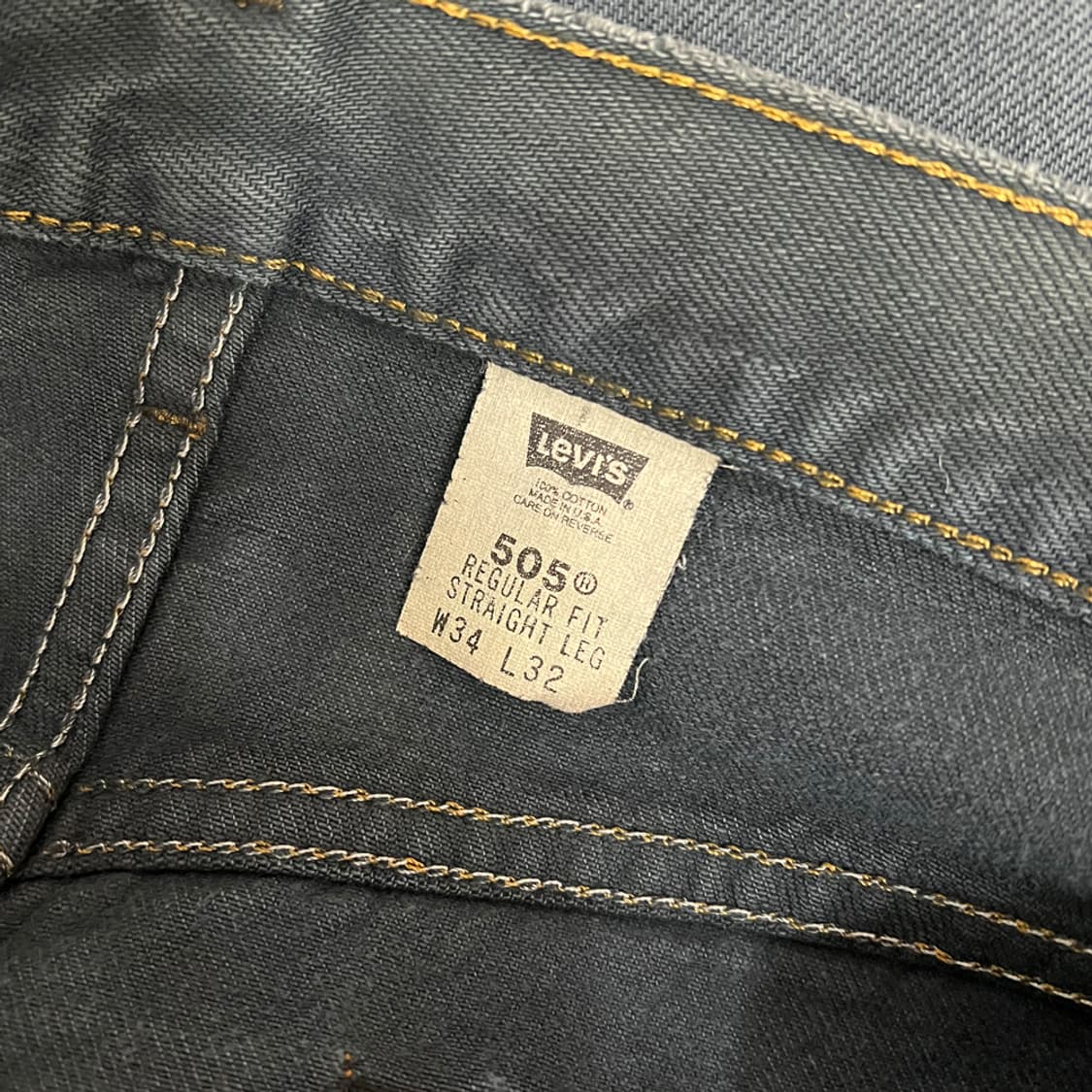 00s USA 리바이스 505 빈티지 워싱 코튼 팬츠 34 상품이미지5