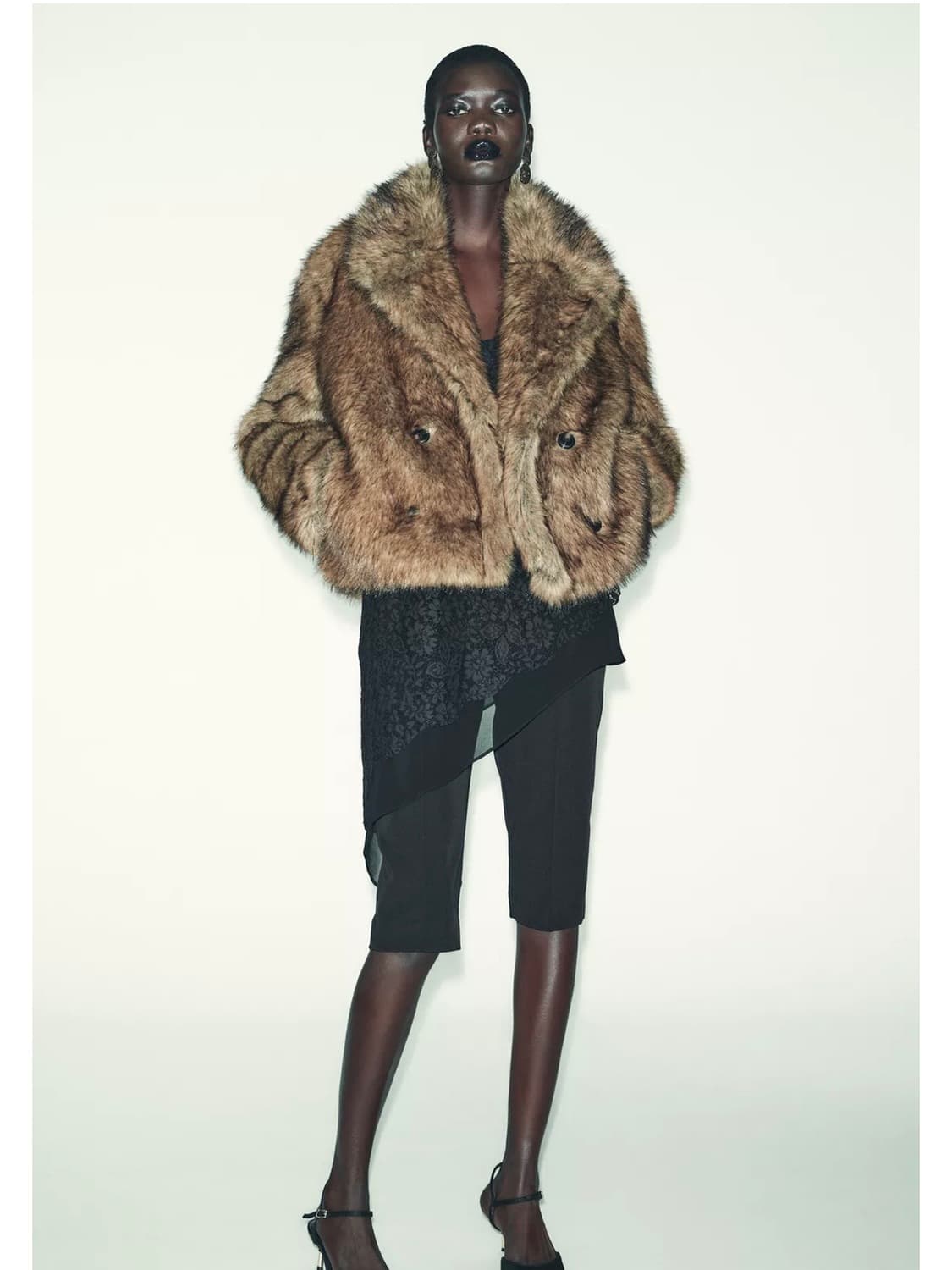 xs)자라 퍼자켓 숏 페이크 퍼 코트 상품이미지2