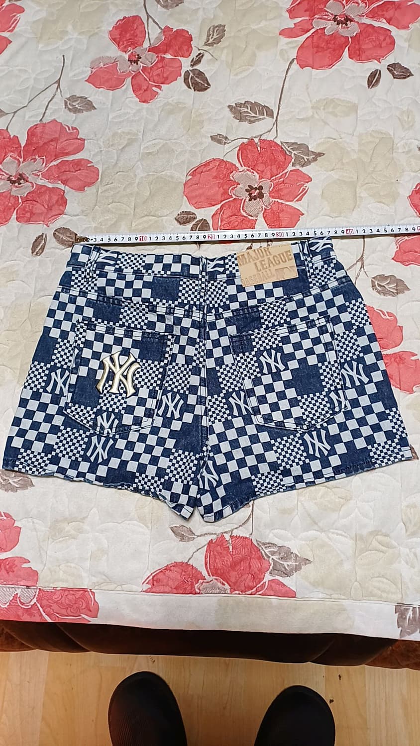 MLB 데님숏팬츠 실측28인치 기장34 상품이미지5