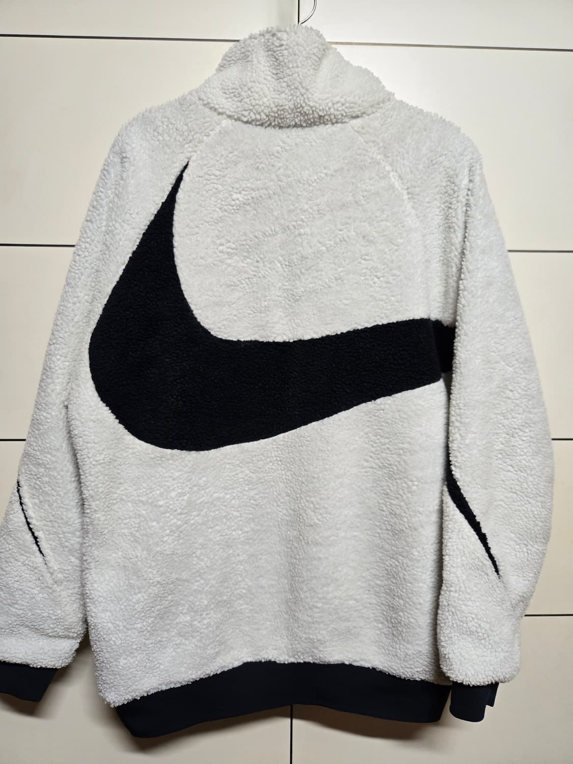 나이키 빅스우시 양면 후리스 점퍼(화이트+네이비) 상품이미지4