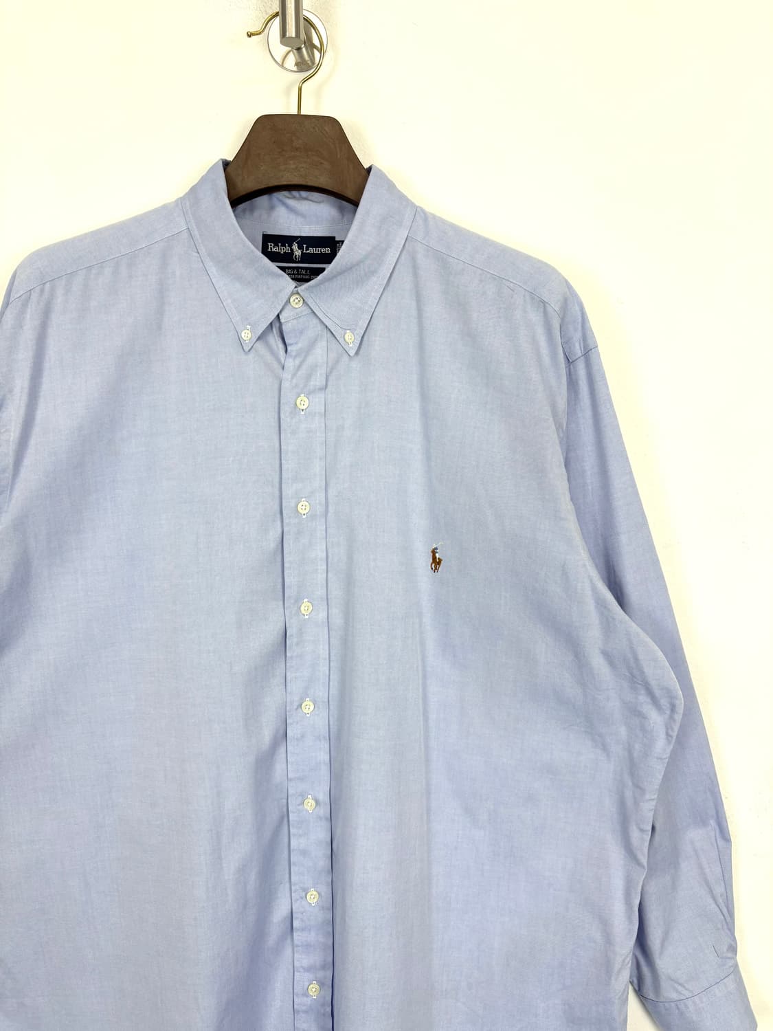 [4XL]POLO 블루 긴팔 빅셔츠  상품이미지5