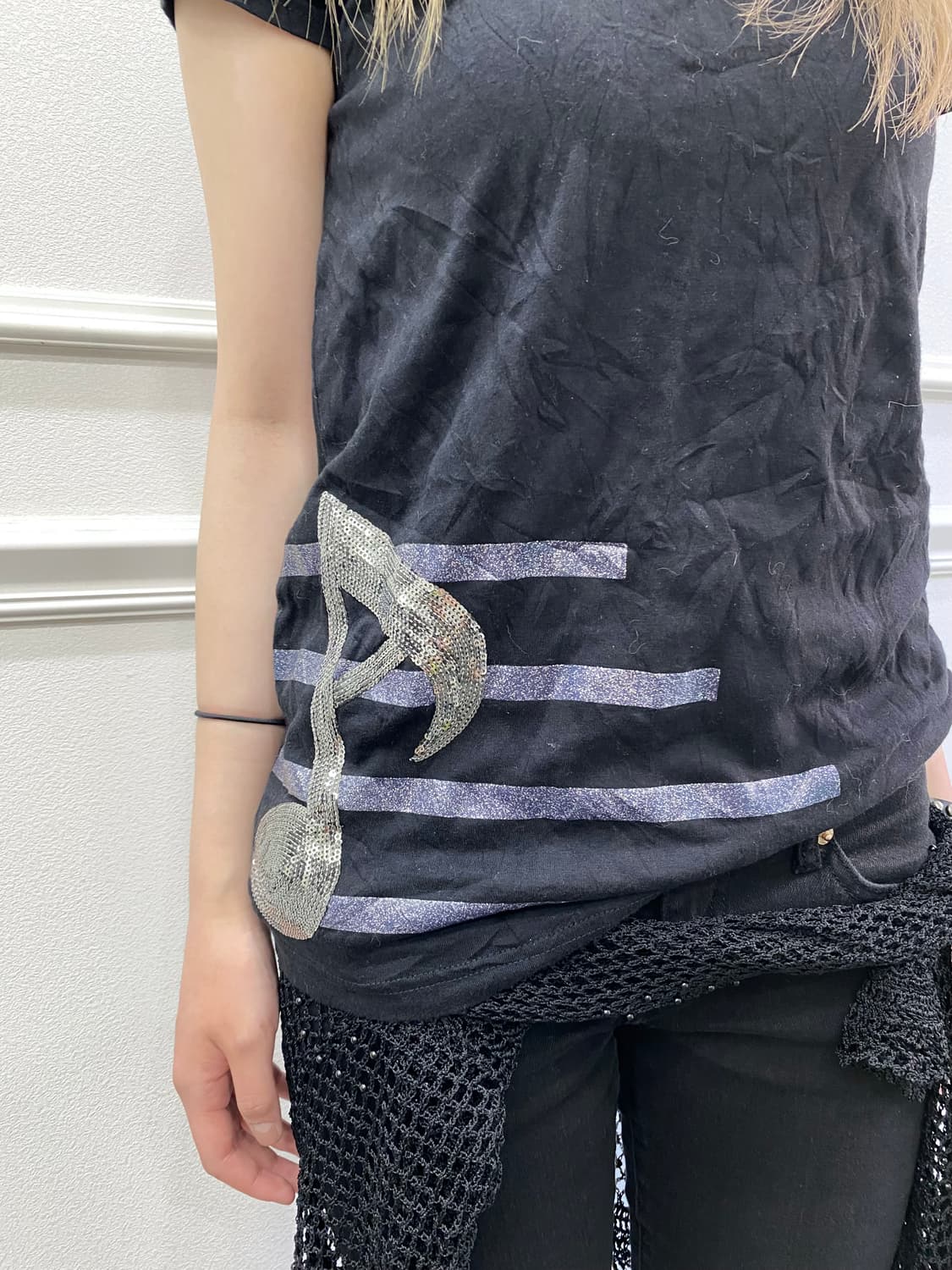 Y2K Star&Music Print Tee 상품이미지8