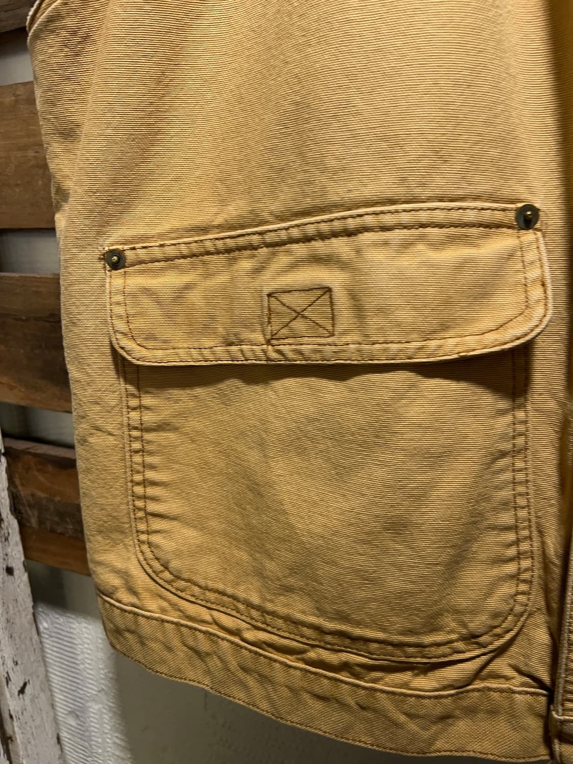 [XL]90's 엘엘빈 USA Made 쉐르파 라이닝 브라운 워크 베스트 상품이미지4