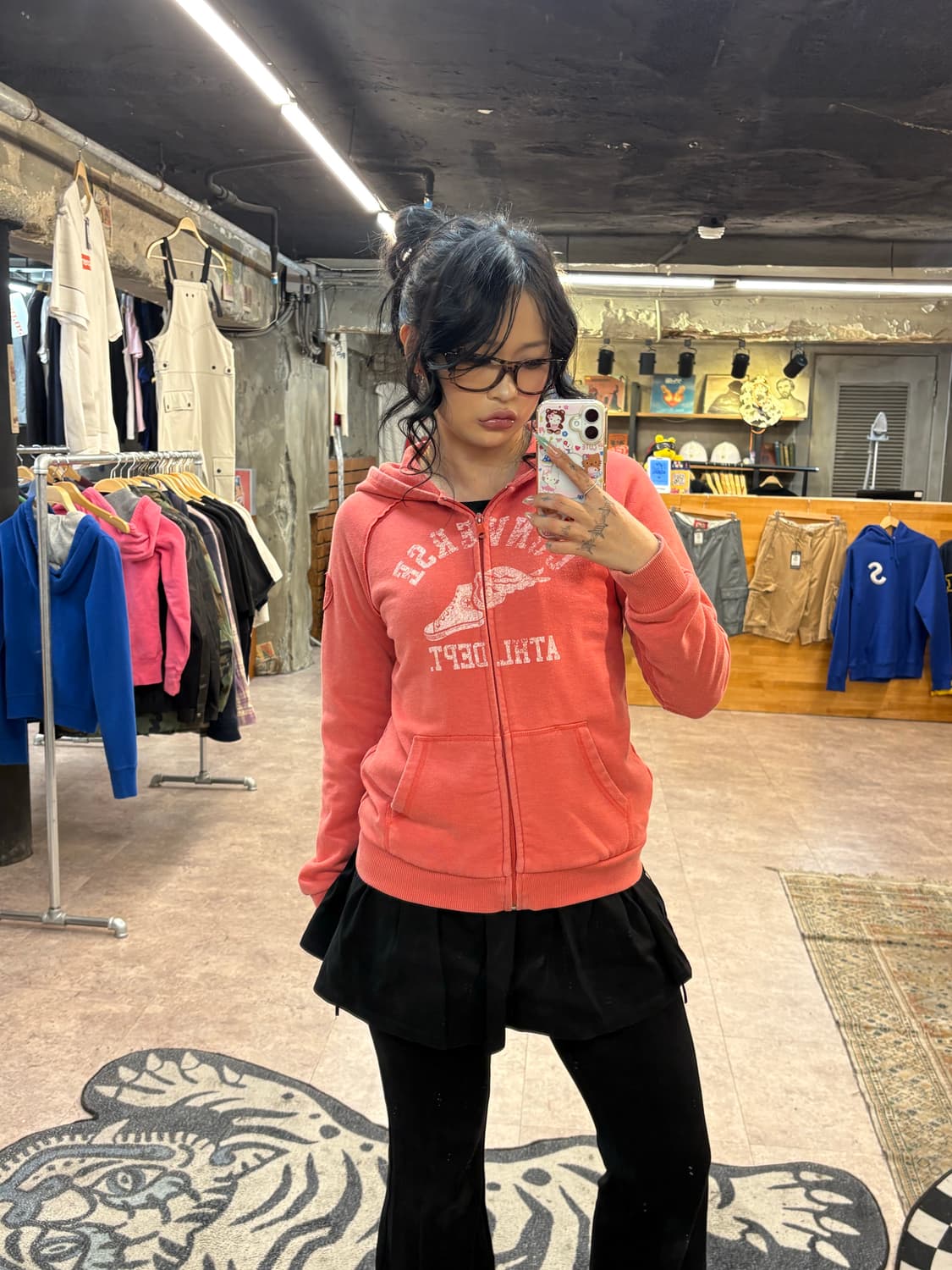 컨버스 다홍 핑크 후드집업 #csz4230 상품이미지3
